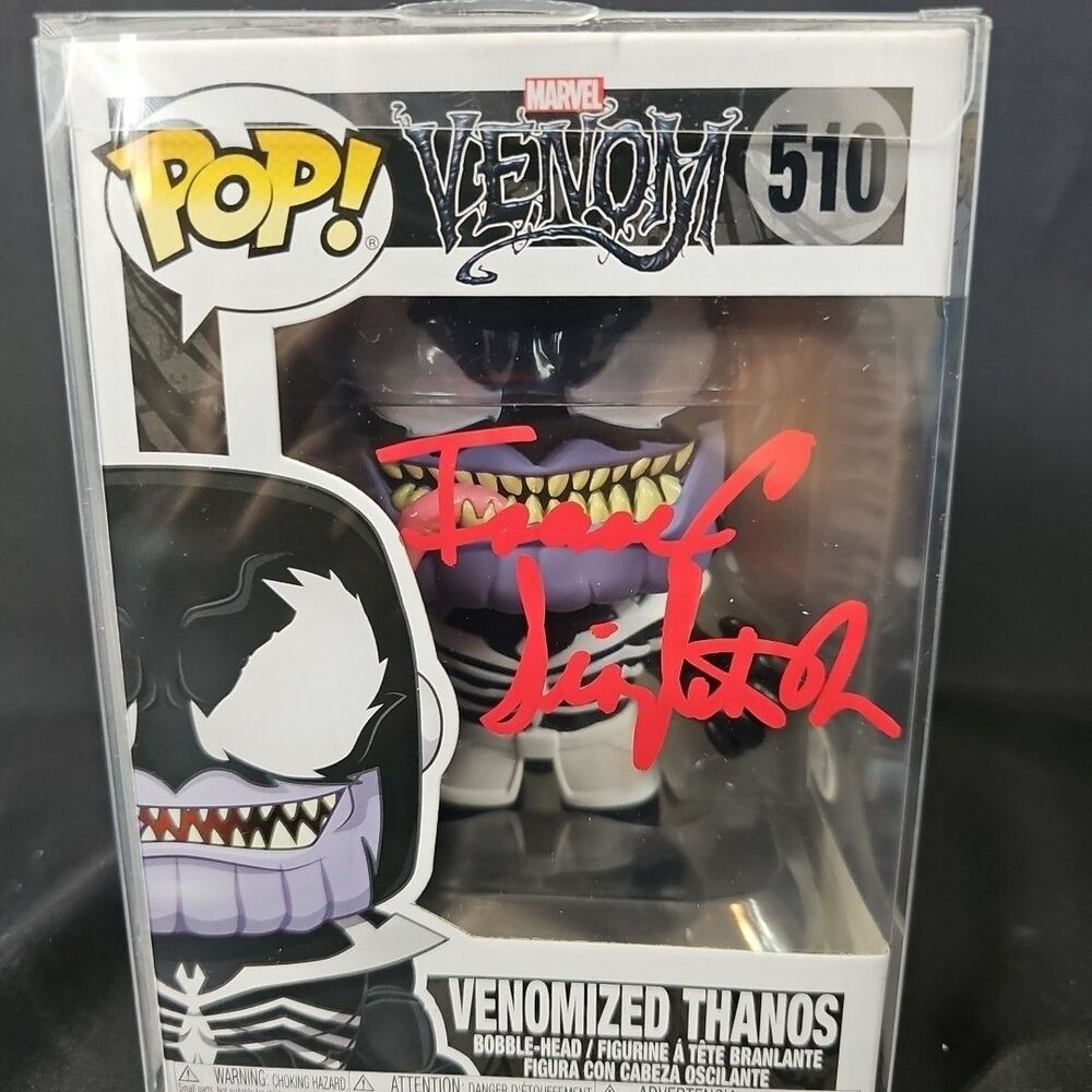 Autographed Isaac Singleton Jr Venomized Thanos  W/COA Beckett